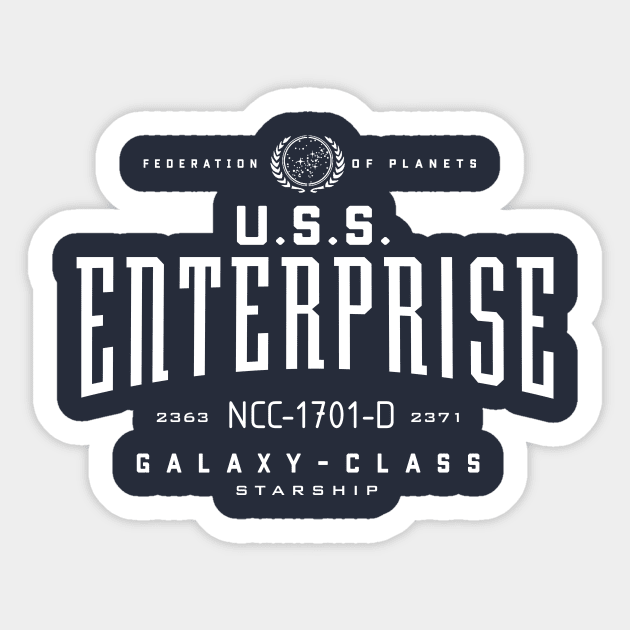 U.S.S. Enterprise-D Sticker by MindsparkCreative